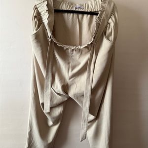 SO Cream Straight Leg pants with belt